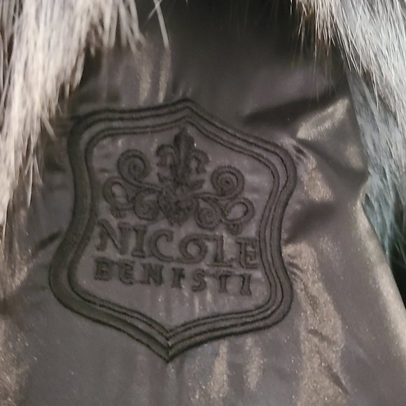 Nicole Benisti Cortina Leather & Fox Fur Down Coat - Picture 7 of 13